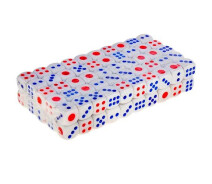Купить - аксессуар для настольной игры  Кости игральные, кубики 100шт, пластик 1.2см