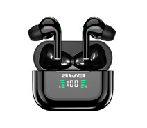Купить - наушники  Беспроводные bluetooth наушники awei t29p с зарядным чехлом и защитой от влаги ipx6 (черный)