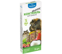 Купить - лакомство для грызуна  Корм/лакомство для мелких грызунов Коктейль колосок «Фруктовый, ореховый, кокос» 90г.