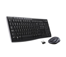 Купить - клавиатуру  Комплект (клавиатура + мышь) Logitech MK270 Wireless UA Black (920-004508)
