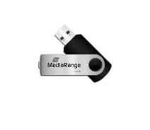 Купить - флешку  Флеш-накопитель USB2.0 64GB MediaRange Black/Silver (MR912)