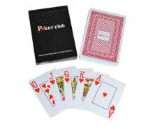 Купить - игральную карту  Карты игральные покерные пластиковые Poker Club 54 Карти (Красная рубашка)