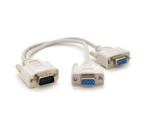 Купить - адаптер и кабель  Разветвитель VGA 0,2m, male to 2*female (папа-2*мама), White, OEM (24745-ytg)