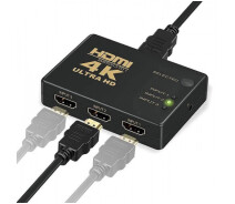 Купить - адаптер и кабель  Пассивный HDMI свич с пультом ДУ IR, 1080Р, 1,4 версия, 1-3 порта, Blister (17282-ytg)