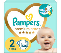 Купить - подгузник  Подгузники Pampers Premium Care Размер 2 (4-8 кг) 136 шт (8006540855812) (704108-01)
