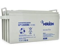 Купить - аккумулятор для ИБП и инверторов  Акумуляторная батарея MERLION AGM GP12600M6 12 V 60 Ah