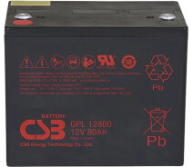 Купить - аккумулятор для ИБП и инверторов  Акумуляторная батарея CSB GPL12800, 12V 80Ah