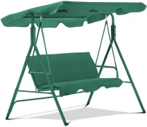 Купить - садовую качелю  Садовая качеля JUST GARDEN RELAX трехместная (зеленая)