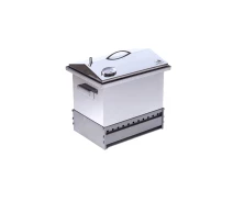 Купить - коптильню  Качественная коптильня с термометром и подставкой Smoke House M DeLuxe