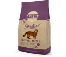 Купить -  Корм ARATON STERILISED Adult All Breeds сухой для стерилизованных котов 1.5 кг