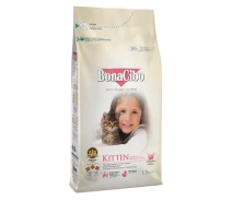 Купить -  Корм BonaCibo Kitten сухой с курицей для кошек 1.5 кг