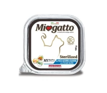 Купить -  Корм Morando Miogatto Sterilized Fish and Salmon влажный с лососем для стерилизованных котов 100 гр