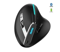 Купить - игровой манипулятор  Вертикальная мышь беспроводная Zelotes F-36 с аккумулятором и RGB подсветкой 2,4G+Bluetooth Black