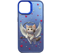 Купить - чехол для смартфона  TPU+PC Чехол TakiTaki Love magic glow для iPhone 12 (Amurrr / Blue) (1701264)