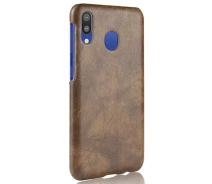 Купить - чехол для смартфона  Кожаный чехол накладка для Samsung Galaxy M20 Brown