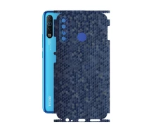 Купить - защитную пленку для смартфона  Защитная пленка StatusSKIN для Tecno Camon 12 Air Корпус Винил Соты синие