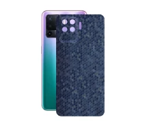 Купить - защитную пленку для смартфона  Защитная пленка StatusSKIN для OPPO Reno 5F Корпус Винил Соты синие