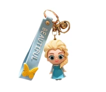 Купить -  Мультяшный брелок Disney Elsa Frozen Эльза Холодное сердце силиконовый брелок держатель для ключей