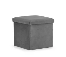 Купить - пуф и банкетку  Раскладной пуф М - 30х30х30см Velvet (серый)