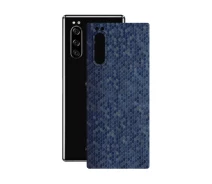 Купить - защитную пленку для смартфона  Защитная пленка StatusSKIN для Sony Xperia 5 J9210 Корпус Винил Соты синие