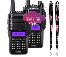 Купить - радиостанцию  Рация Baofeng UV-9R Plus MK1 комплект 2 шт., UHF/VHF, 8 Вт, Li-ion 2200 мАч, IP67 + Ремешок на шею