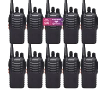 Купить -  Рация Baofeng BF-888S комплект 10 шт., UHF, 5 Вт, 1500 мАч + гарнитура