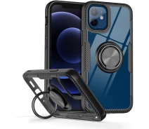 Купить - чехол для смартфона  Чехол Crystal для Iphone 12 бампер противоударный с подставкой Transparent Black
