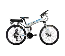Купить - электровелосипеды  Электровелосипед складной E-motion 36V 18Ah 500W алюминиевая рама 17" бело-голубой (ESE3618500A17BG)