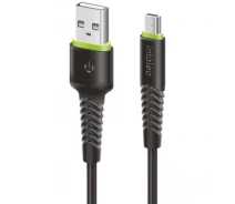 Купить - адаптер и кабель  Дата кабель USB 2.0 AM to Micro 5P 2.0m CBFLEXM2 black Intaleo (1283126521430)