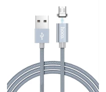 Купить - адаптер и кабель  DATA-кабель Hoco Magnetic Charging Cable U40A Micro USB, 1м Gray