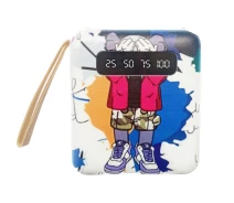 Купить - power bank  УМБ Power Bank 5000mAh повербанк с экраном и фонариком 4 в 1 Kaws (11224)