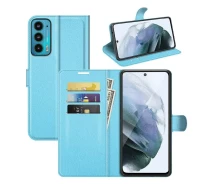 Купить - чехол для смартфона  Чехол-книжка Litchie Wallet для Motorola Edge 20 Light Blue