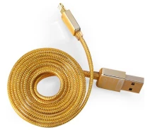 Купить - адаптер и кабель  Кабель Remax Golden Lightning 1m Gold