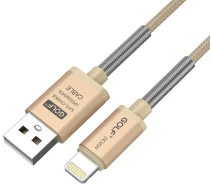 Купить - адаптер и кабель  Кабель GOLF GC-40I Lightning cable 1m Gold