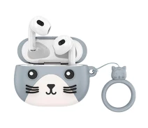 Купить - наушники  Наушники беспроводные детские Bluetooth 5.3 HOCO Cat EW46 в кейсе grey