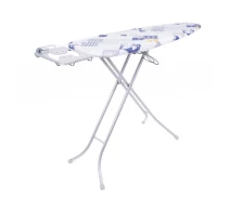 Купить - гладильную доску  Гладильная доска цельнометаллическая с перфорацией с розеткой и держателем шнура EuroHome 120х40 см (9997T)