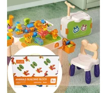 Купить - стол для творчества  Стол для Duplo (трансформер самокат) Tumama со стулом и конструктором 300 деталей (SL77230)