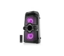 Купить - портативную колонку  Колонка REAL-EL X-771 Black (50Вт, Bluetooth, USB, microSD, AUX, 8000mA) (EL121600019)