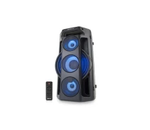 Купить - портативную колонку  Колонка REAL-EL X-777 Black (65Вт, Bluetooth, USB, microSD, AUX, 8800mA) (EL121600019)