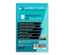 Купить - аксессуар для настольной игры  Аксессуар Games 7 Days Протекторы для карт Games7Days (59 х 92 мм, Euro, 50 шт.) (PREMIUM) (GSD-025992)