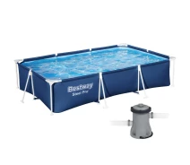 Купить - бассейн  Каркасный бассейн Bestway 56411 (300х201х66 см) с картриджным фильтром.