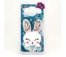 Купить - чехол для смартфона  Чехол Glitter для Samsung Galaxy J3 2016 / J320 бампер жидкий блеск Заяц Синий