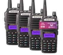 Купить - радиостанцию  Рация Baofeng UV-82, UHF/VHF, комплект 4 шт., 8 Вт, 2000 мАч + Ремешок на шею