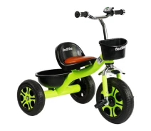Купить - велосипед и аксессуар  Велосипед 3-х колесный LM-6402 "Best Trike" (1) САЛАТОВЫЙ, пено колесо, металлическая рама, колокольчик, 2 корзины, переднее d=26 см, заднее d=20 см, в коробке (202638)