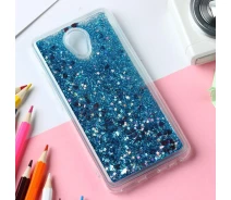 Купить - чехол для смартфона  Чехол Glitter для Meizu M3 Note Бампер Жидкий блеск синий