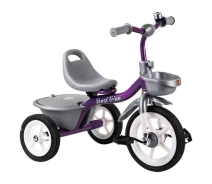 Купить - велосипед и аксессуар  Велосипед 3-х колесный BS-4298 "Best Trike" (1) резиновые колеса, переднее d=10'', заднее d=8'', колокольчик, 2 корзины, в коробке (202633)