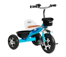 Купить - велосипед и аксессуар  Велосипед 3-х колесный LM-5788 "Best Trike" (1) ГОЛУБОЙ, пено колесо, металл. рама, колокольчик, 2 корзины, переднее d=26см, заднее d=20см, в коробке (202637)