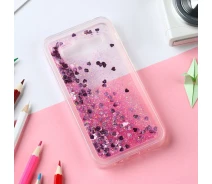 Купить - чехол для смартфона  Чехол Glitter для Samsung Galaxy J3 2016 / J300 / J320 Бампер жидкий блеск сердце розовый
