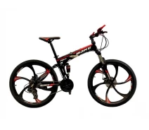 Купить - велосипед и аксессуар  Велосипед Make bike со складной рамой 17", литые диски 26", черно-красный (FB1RED)
