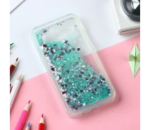 Купить - чехол для смартфона  Чехол Glitter для Samsung Galaxy J3 2016 / J300 / J320 Бампер жидкий блеск бирюзовый